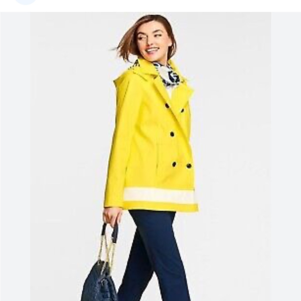 Talbots Women’s 2025 Yellow Raincoat sz xs - Picture 2 of 11